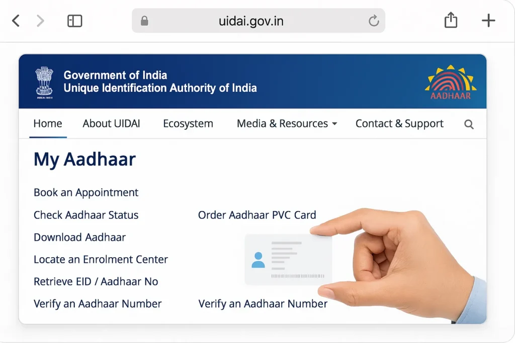 Order Aadhaar PVC Card