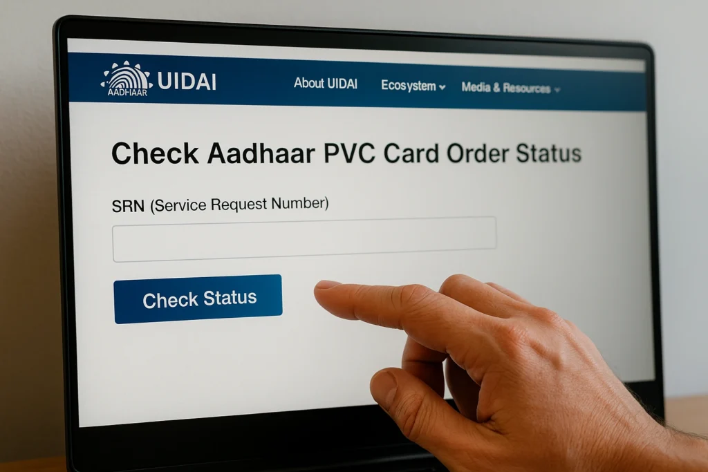 Check Aadhaar PVC Card Status