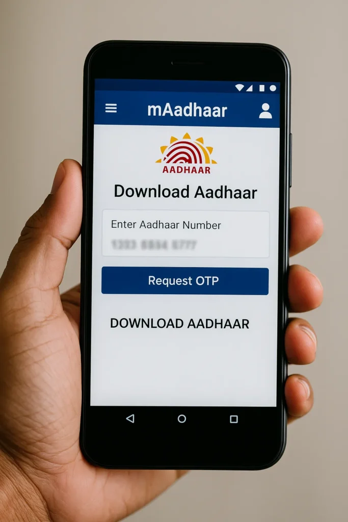 mAadhaar app Aadhaar download process