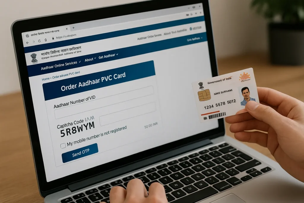 Aadhaar PVC card online order 2025