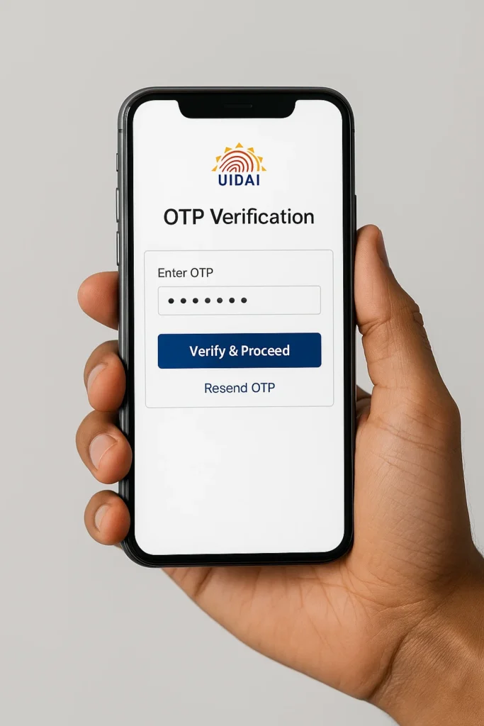 OTP verification screen