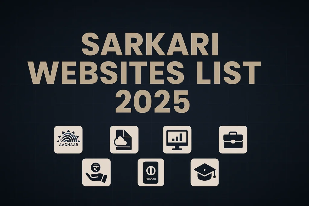 Sarkari Websites List – सरकारी वेबसाइट्स 2025